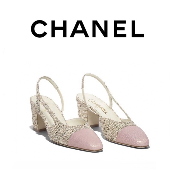 CHANEL Shoes - Chanel slingback tweed shoes✨